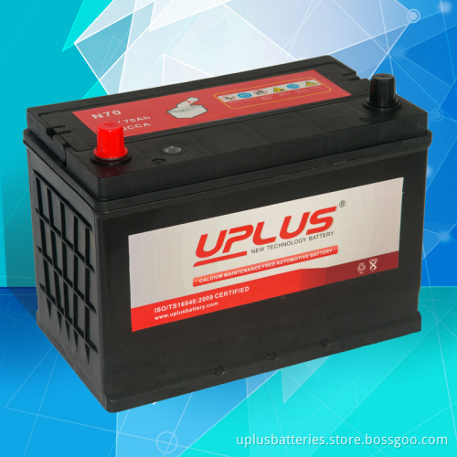 N70 Mf Lead Acid Battery 12V Maintenance Free Car Battery